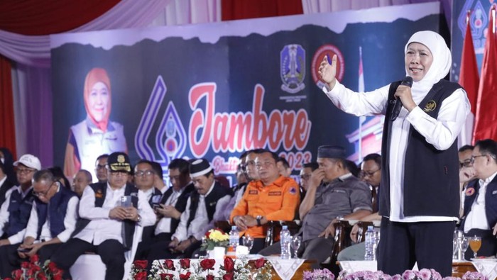 Gubernur Khofifah hadiri Jambore relawan penanggulangan bencana