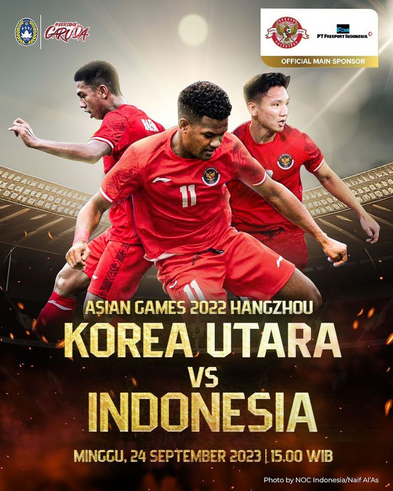 jadwal Timnas Indonesia U-24 vs Korea Utara Asian Games 2023