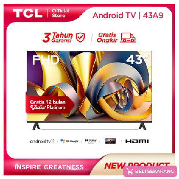 Direkomendasikan TV Pintar Android TCL 43 inci