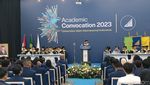Potret Academic Convocation UIII Sambut Mahasiswa Baru, Dihadiri Jusuf Kalla