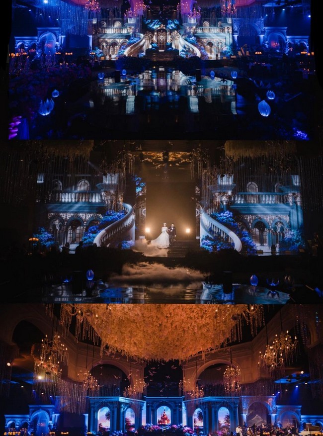 Bill dan Nadya ingin mewujudkan pernikahan impian mereka dengan memanfaatkan kecanggihan teknologi. Jadi kami bekerja sama dengan konseptor Nuansa Conceptor yang di Surabaya. Terkenal sebagai the first conceptor yang menggunakan LED dan teknologi animasi di Indonesia. Jadi wedding kita spektakuler dan memorable, ucapnya. Foto: Dok. Instagram @nadyastrella.