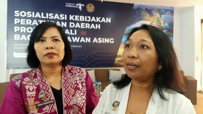 Deputi Bidang Pemasaran Pariwisata Kemenparekraf Ni Made Ayu Marthini ketika ditemui di kantor Dinas Pariwisata Provinsi Bali, Jalan Letjen S.Parman Renon, Denpasar, Bali pada Senin (25/9/2023) sore. (Ni Made Lastri Karsiani Putri-detikBali)