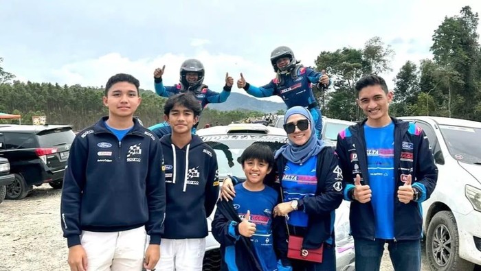 Dypo Fitramadhani finis kelima di putaran ketiga Danau Toba Rally 2023, Minggu (25/9/2023).