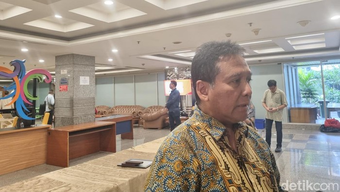 Ketua Umum PHRI, Hariyadi Sukamdani di Gedung Sapta Pesona Kemenparekraf, Senin (25/9/2023).