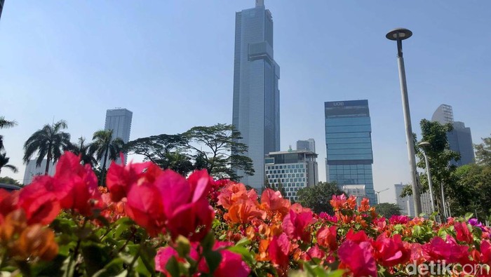Langit Jakarta Biru Siang Tadi Langit Jakarta terlihat biru siang tadi. Namun demikian indeks kualitas udara di Jakarta masih buruk dengan angka 147.