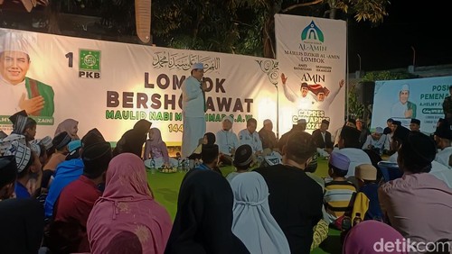 Launching Majelis Zikir Al-Amin di Lombok Barat, Nusa Tenggara Barat (NTB) pada Senin (25/9/2023).