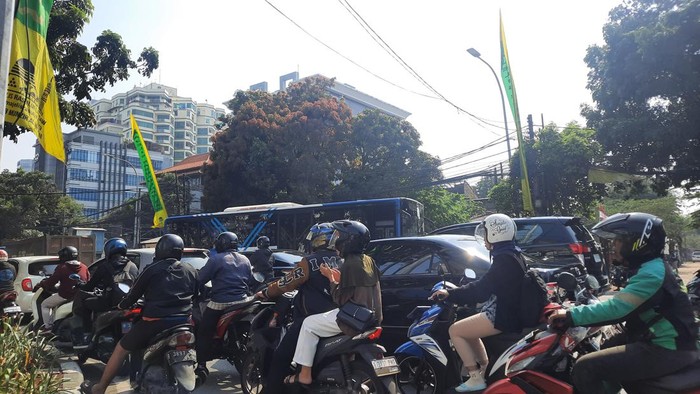 Macet di Pasar Minggu arah Pancoran (Annisa-detikcom)