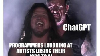 Hati-hati ChatGPT mengintai dari belakang. Foto: Boredpanda