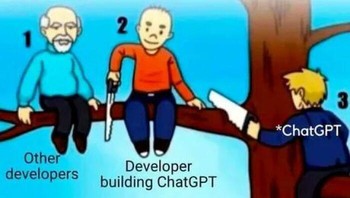 Nasib developer ketika hadirnya ChatGPT. Foto: Boredpanda