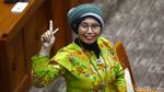 Pose Elita Rahmi Usai Jalani Uji Calon Hakim Konstitusi di DPR
