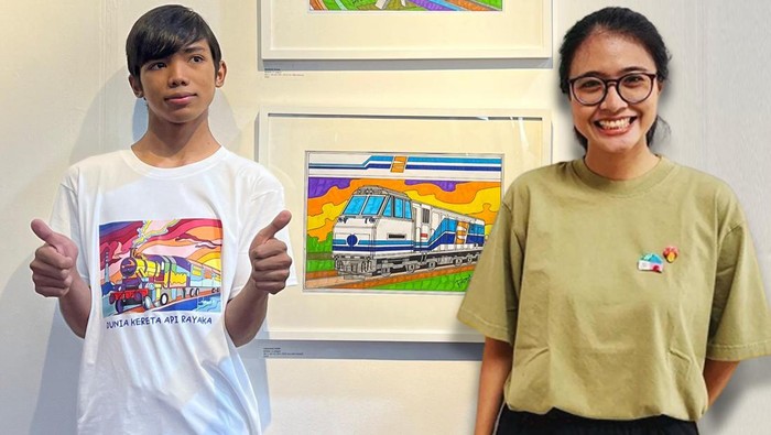 Rayaka Agashtya Wibowo bersama kurator, Lily Elserisa