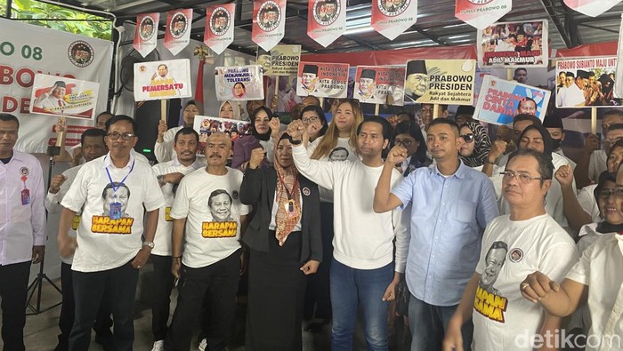 Relawan Tunas Prabowo 08 deklarasi dukung Prabowo. (Devi/detikcom)