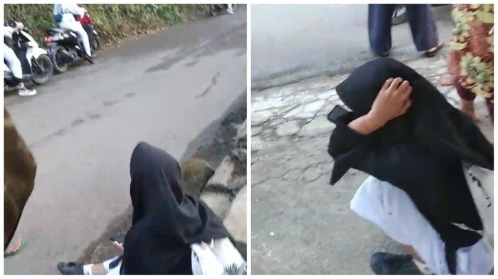 Tangkapan layar video viral pembegalan