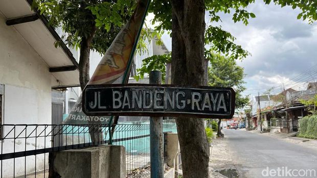 Nama-nama ikan yang jadi nama jalan di Minomartani Sleman. Foto diambil Selasa (19/9/2023).
