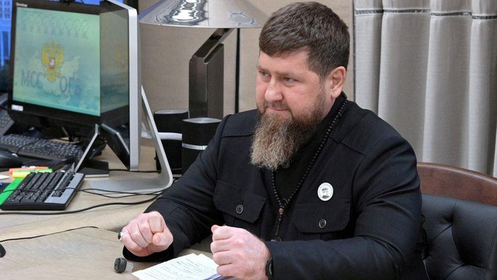 Head of the Chechen Republic Ramzan Kadyrov attends a meeting with Russian Prime Minister Mikhail Mishustin in Moscow, Russia April 27, 2023. Sputnik/Alexander Astafyev/Pool via REUTERS /File Photo Acquire Licensing Rights