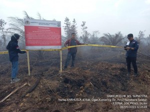 KLHK Segel Ribuan Lahan Perusahaan di OKI Buntut Karhutla