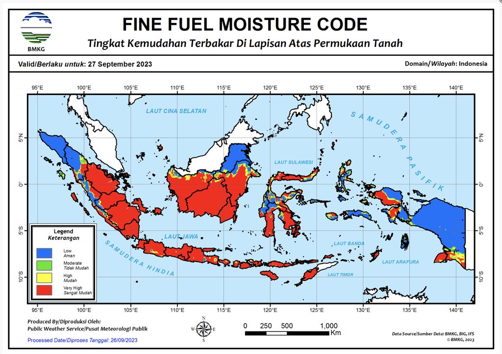 Potensi Kebakaran Hutan (BMKG)