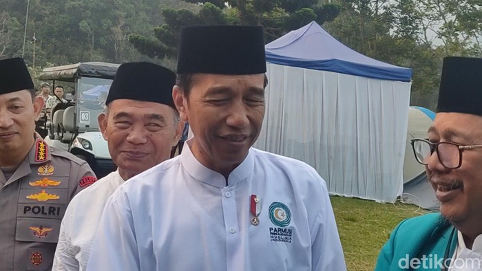 Presiden Joko Widodo saat hadiri Jambore Parmusi di Cianjur, Selasa (26/9/2023).