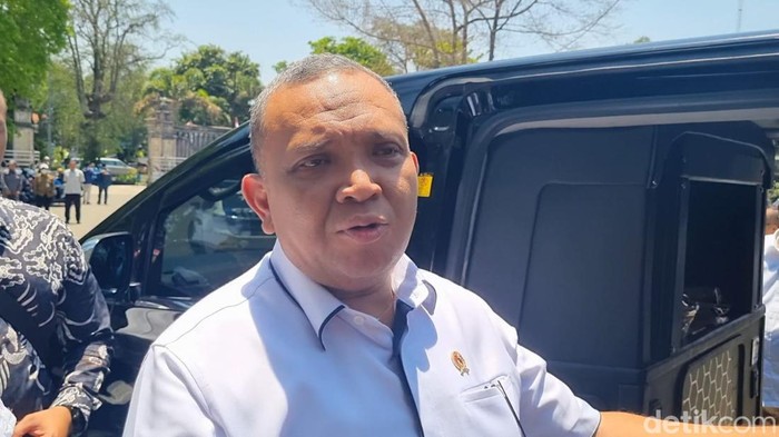 Sekjen Partai Bulan Bintang (PBB) Afriansyah Noor di Graha Wisata Niaga, Solo, Selasa (26/9/2023).