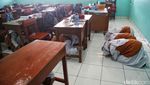 Simulasi Bencana Gempa, Pelajar Sembunyi di Bawah Meja