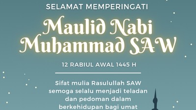 10 Poster Maulid Nabi Muhammad, Bisa untuk Posting di Medsos