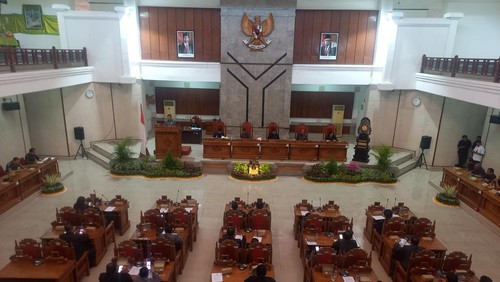 Rapat Paripurna Laporan Badan Anggaran dan Pendapat Akhir Bupati atas Ranperda tentang Perubahan APBD TA 2023, Rabu (27/9/2023).