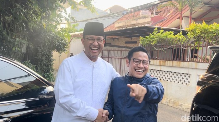 Cak Imin tiba di rumah Anies (Kadek Melda/detikcom)