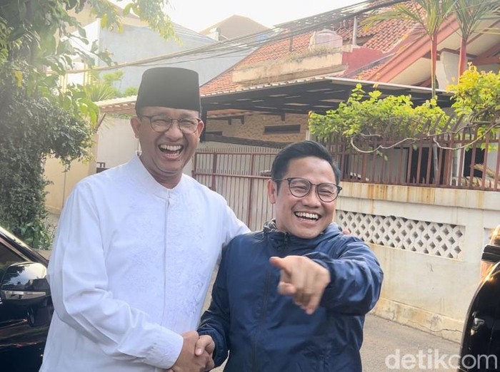 Cak Imin tiba di rumah Anies (Kadek Melda/detikcom)