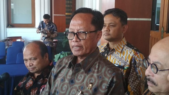 Deputi III Kemenko Polhukam sekaligus Ketua Tim Pelaksana Satgas TPPU, Sugeng Purnomo (Brigitta/detikcom)