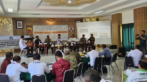 Diskusi bertema ‘Tim Terpadu Penanganan Konflik Sosial di Klungkung Menjelang Pemilu 2024 ‘ di Kodim 1610 Klungkung, pada Rabu (27/9/2023).