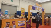 Ini area bernama Zona Kalap yang memuat ribuan judul buku dengan diskon gede-gedean.   Foto: Tia Agnes/ detikcom