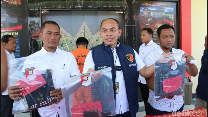 Jumpa pers kasus pencabulan seorang guru ngaji terhadap murid di Blora, Rabu (27/9/2023).