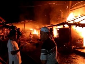 Kebakaran di Pasar Leuwiliang Bogor, 1 Blok Sembako Hangus