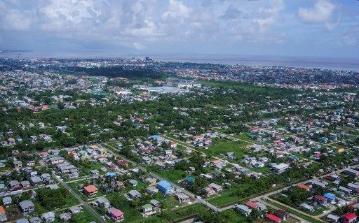 Pemandangan udara Georgetown, Guyana. (AFP/PATRICK FORT)