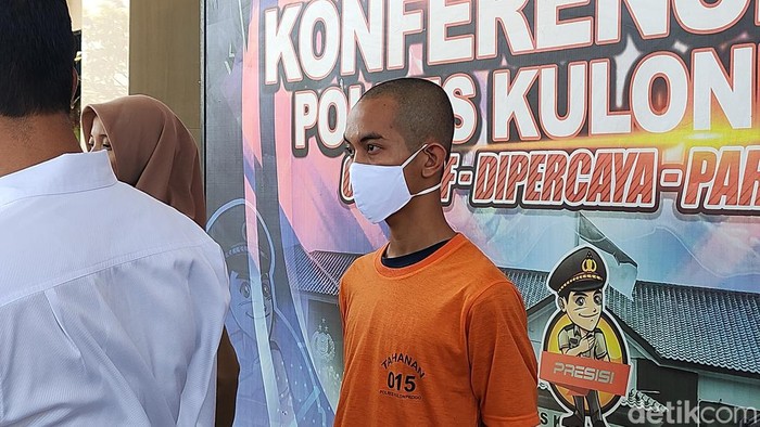 Pemuda pencuri kotak amal di Kulon Progo. Alasan GA mencuri hanya karena ingin top up game online. Foto diunggah Rabu (27/9/2023).