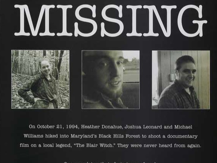 Cuplikan adegan di film The Blair Witch Project (1999).