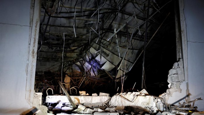 A view of the site following a fatal fire at a wedding celebration, in the district of Hamdaniya in Iraqs Nineveh province, Iraq, September 27, 2023. (REUTERS/Khalid Al-Mousily)