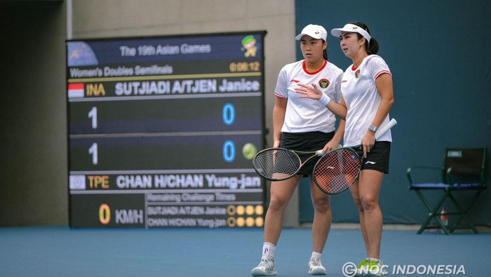 Aldila Sutjiadi, Janice Tjen raih perunggu Asian Games 2023.