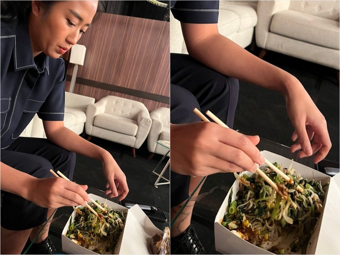 Cara makan gado-gado pakai sumpit