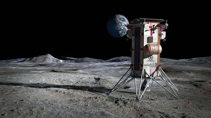 Ilustrasi penyimpanan data di bulan