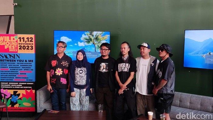 Jumpa pers Wild Ground Fest 2023 yang bakal menghadirkan Saosin di Candi Prambanan pada 11 dan 12 November 2023.