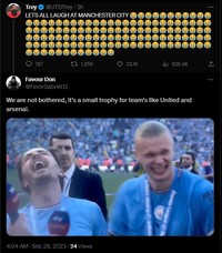 Manchester City baru saja dikalahkan oleh Newcastle di Carabao Cup dengan skor akhir 0-1. Fans kedua klub pun saling sindir di Twitter.