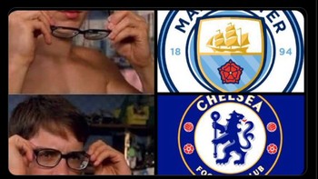 Eh bentar, ini Manchester City, bukan... Ah sudahlah. Foto: (Dok. Twitter).