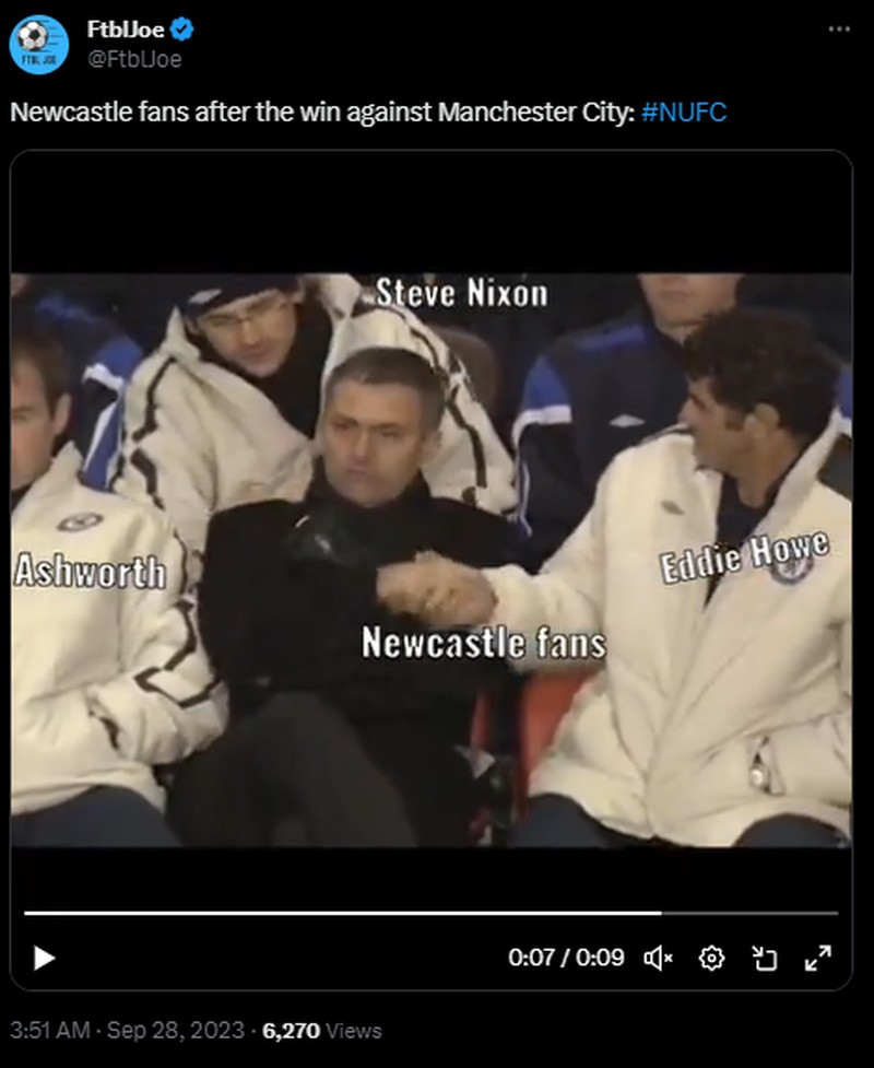 Manchester City baru saja dikalahkan oleh Newcastle di Carabao Cup dengan skor akhir 0-1. Fans kedua klub pun saling sindir di Twitter.