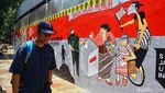 Mural Pemilu Damai Hiasi Sudut-sudut Ibu Kota