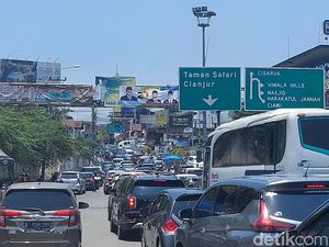 Penampakan One Way Puncak Bogor Arah Jakarta