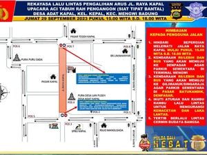 Pengumuman! Ada Perang Tipat Bantal, Jalan Raya Kapal Ditutup Sementara
