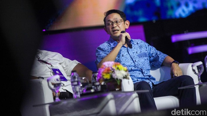 Bos GoTo-Lion Air Group Bicara Inovasi Transportasi di Hub Space 2023 Hub Space X KAI Expo 2023 digelar di JCC, Senayan, Jakarta Jumat (29/9). Di acara itu bos GoTo, Blue Bird hingga Lion Air Group mengungkapkan beberapa inovasi yang dilakukan oleh perusahaannya.