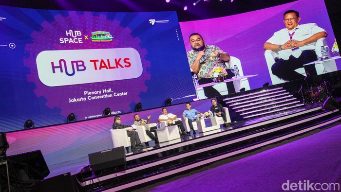 Hub Space X KAI Expo 2023 digelar di JCC, Senayan, Jakarta Jumat (29/9). Di acara itu bos GoTo, Blue Bird hingga Lion Air Group mengungkapkan beberapa inovasi yang dilakukan oleh perusahaannya.