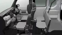 Hal yang menarik dari konversi N-Van ke listrik ini adalah kapasitas kargo yang tidak terganggu. Ini berkat pengaplikasian baterai tipis berkapasitas tinggi, yang dipasang di bawah lantai dan poros listrik yang diperkecil. Alhasil, lantai kabin N-Van e: tetap datar dan rendah. Foto: Dok. Honda